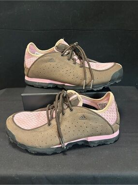 adidas Women's Brown and Pink Trail Sneakers